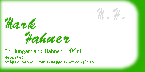 mark hahner business card